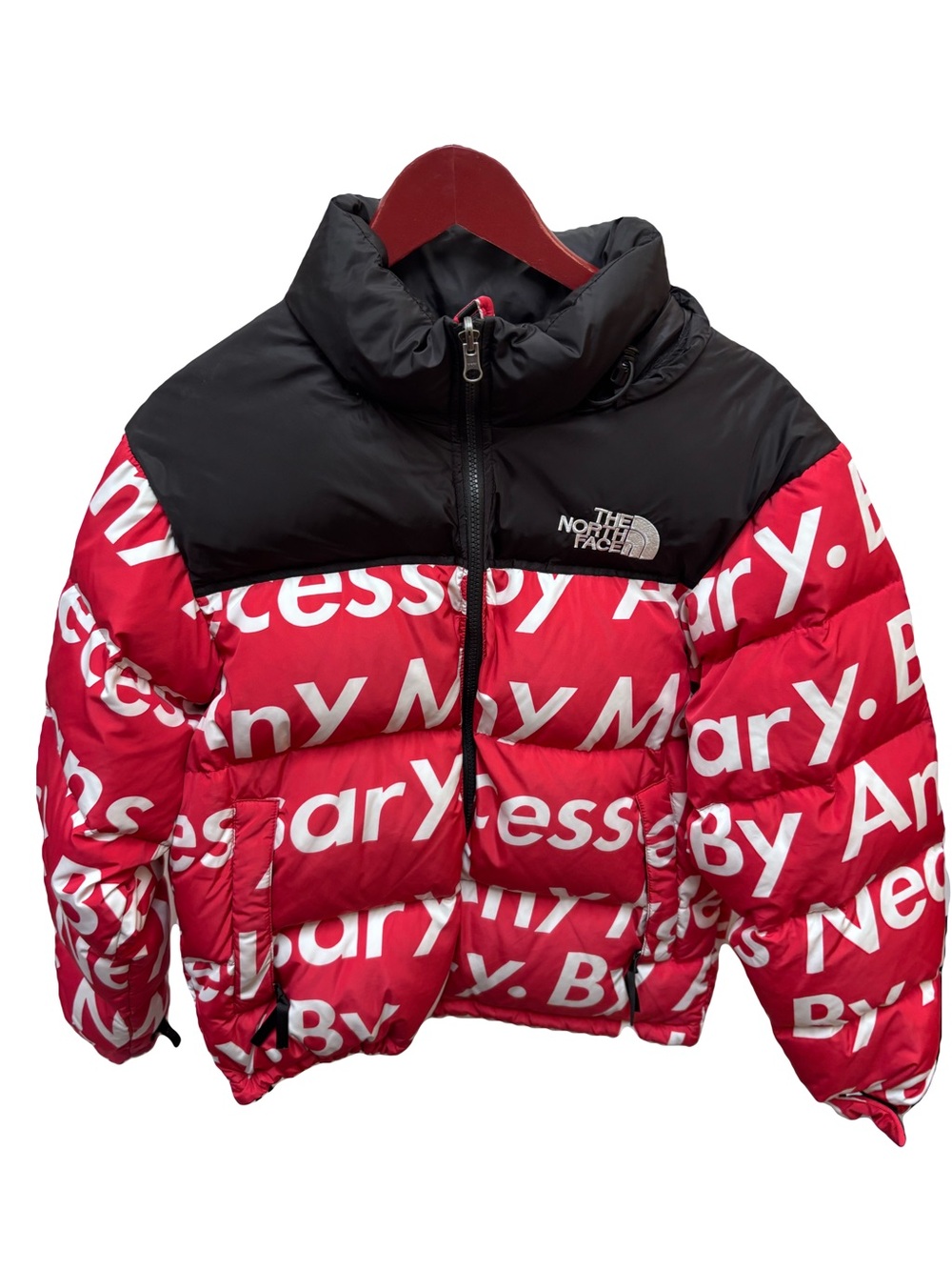 Supreme x The North Face men’s Red & Black Logo-Print Puffer Jacket